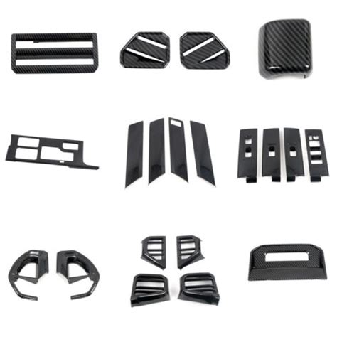 Abs Carbon Fiber Interior Kit Cover Trims For Toyot Tundra