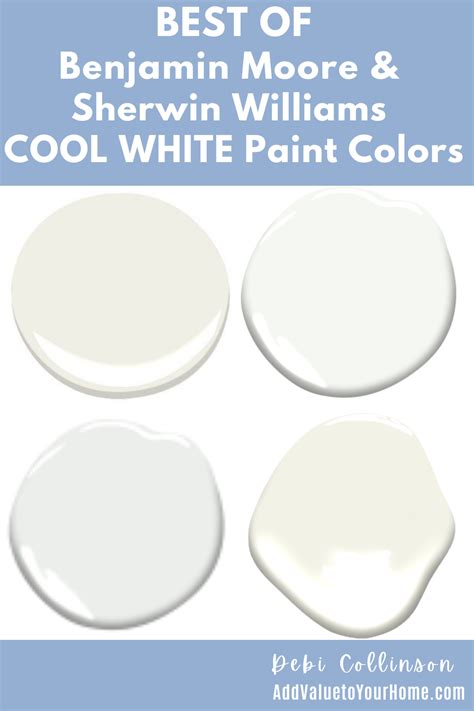 Best Of Benjamin Moore And Sherwin Williams Cool White Paint Colors