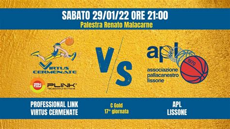 Professional Link Virtus Cermenate Vs Apl Lissone Sabato Ore