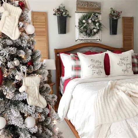 Christmas Bedroom With Decorative Throw Pillows Soul Lane