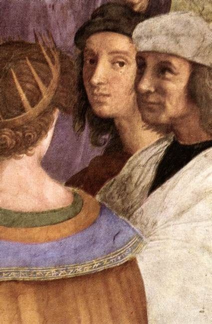 Raffaello School Of Athens Self Portrait School Of Athens Raphael Paintings Mural Painting