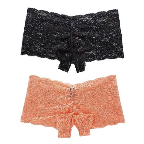 2PCS Sexy Women Lace Lingerie Plus Size Underwear Bowknot Womens Underwear Walmart