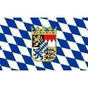 Bavaria With Crest Flag (German State Flag) 3 X 5 ft. Standard