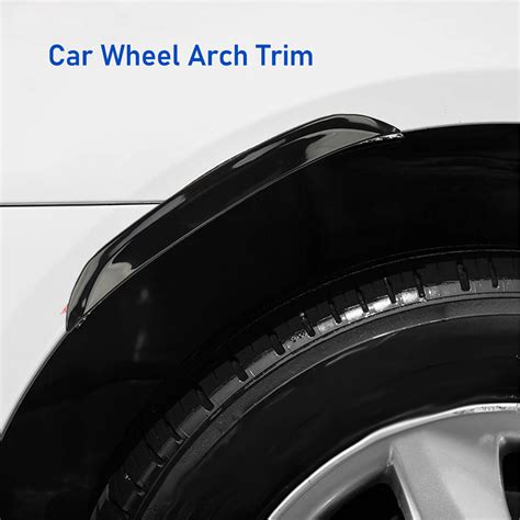 41 5cm Car Wheel Arch Trim Glossy Black Wheel Eyebrow Strip Protector