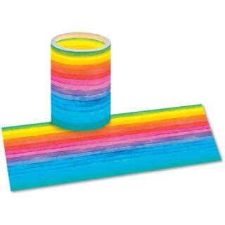 Laternenzuschnitt Transparentpapier Regenbogen Streifen 25 Blatt 20 X