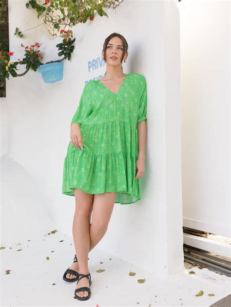 DRESS HS256P122 JANE MINI EVERGREEN Naked Gypsy