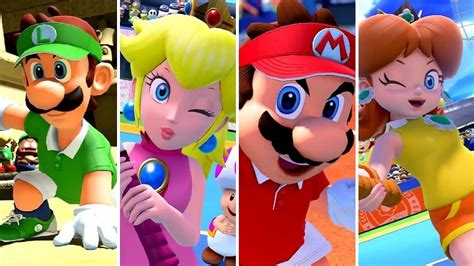 Mario Tennis Aces All Character Entrance Animations Youtube