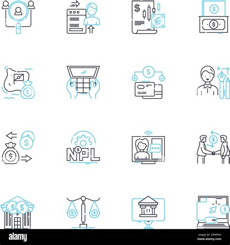 Wealth Funds Linear Icons Set Investments Diversification Capital