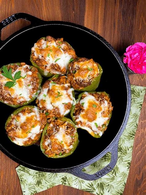 Cajun Stuffed Bell Peppers A Sprinkling Of Cayenne