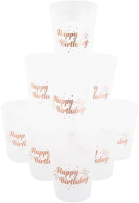 Oblique Unique Happy Birthday Becher Set Stk Trinkbecher