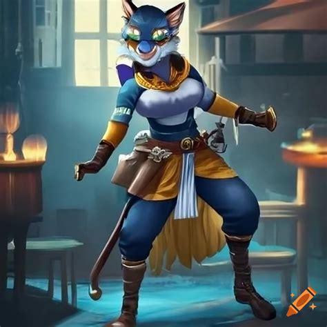 Female Full Body Tabaxi Bard In A Tavern On Craiyon