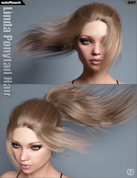 Linda Ponytail Hair For Genesis 3 And 8 Females Daz 3d