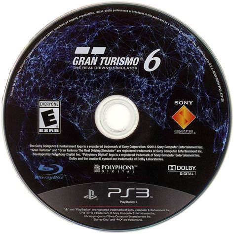 Gran Turismo 6 Anniversary Edition 2013 Playstation 3 Box Cover Art