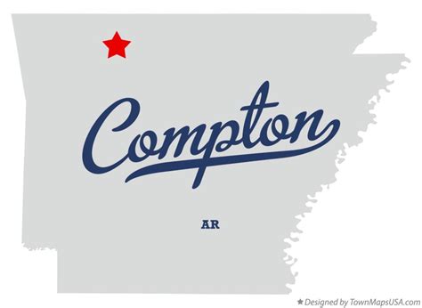 Map of Compton, Newton County, AR, Arkansas