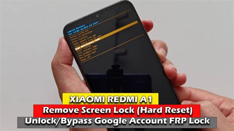 Xiaomi Redmi A Sg Remove Screen Lock Hard Reset Unlock