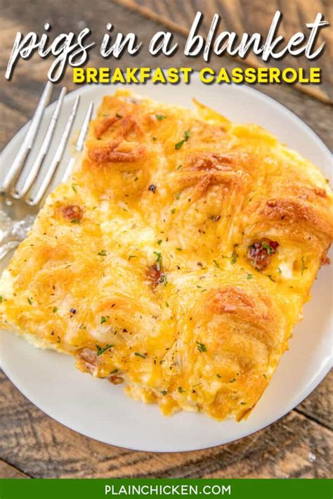 Pigs in a Blanket Breakfast Casserole - Plain Chicken