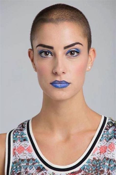 Hot Buzzed Babe Bald Women Bald Head Women Bald Girl