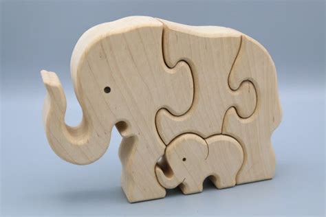 Holz Puzzle Elefant Tier Puzzle Spielzeug Etsy