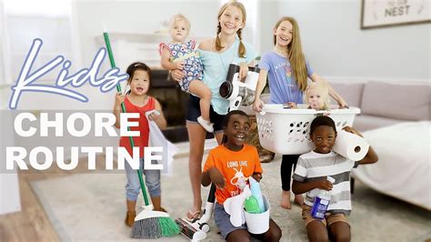 Daily Cleaning Routine Kids Chore Routine Youtube