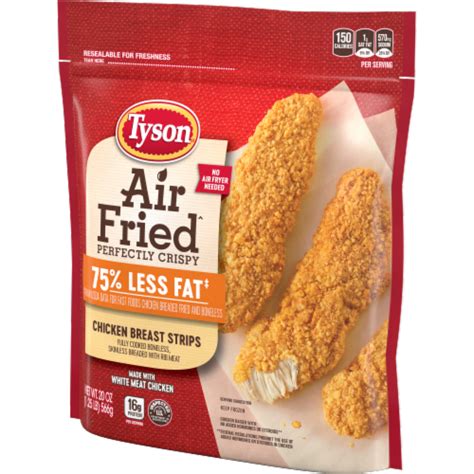 Tyson Air Fried Frozen Fully Cooked Crispy Chicken Breast Strips 20 Oz