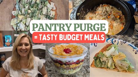 Use It Up Pantry Challenge Pantry Clean Out Budget Meals Youtube