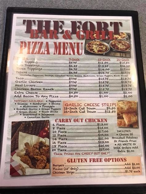 The Fort Menu In Fort Atkinson Iowa Usa