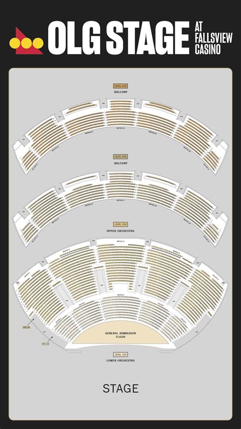 Seating Chart | Fallsview Casino Resort