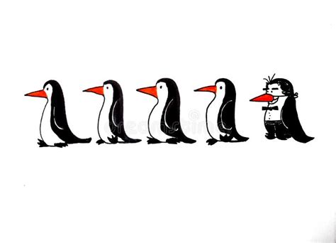 Penguins March Stock Illustration Illustration Of Snowy 49577483