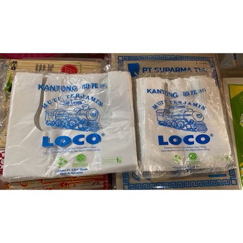 Jual Kantong Plastik Merek LOCO Putih Susu Tebal Uk 17 24 Shopee