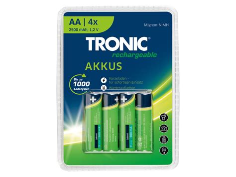 TRONIC Nabíjecí baterie NI MH 4 kusy Lidl cz