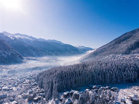 Old-Manali Covered with Fresh Snow from the Heavy Snowfall Stock Photo ...