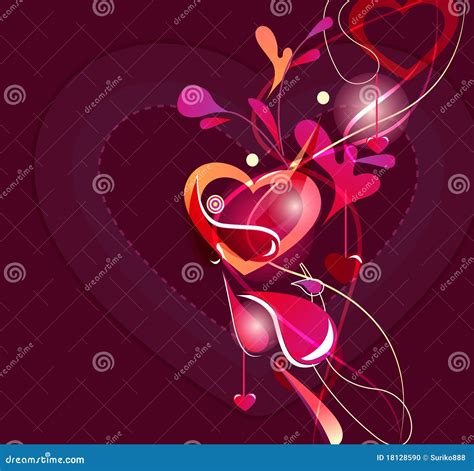 Abstract Valentine Background Stock Vector Illustration Of Heart