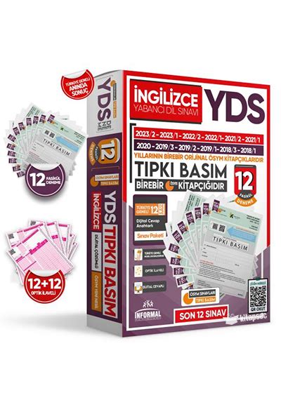 2024 YDS İngilizce ÖSYM Tıpkı Basım Deneme Paketi 12li TG Çözümlü