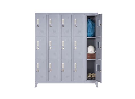 Locker Ropero 15 Puertas Porta Candado M5 03 Gris Maletek Easycl