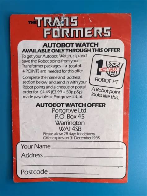 Transformers G Vintage Autobot Optimus Prime Digital Watch