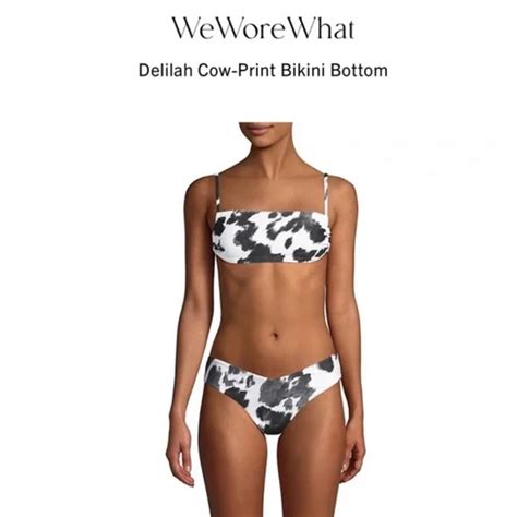 Weworewhat Cow Print Bikini Gem