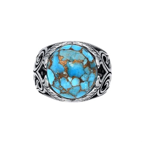 Bague Homme Argent Turquoise Jungle ORUSBIJOUX MATY