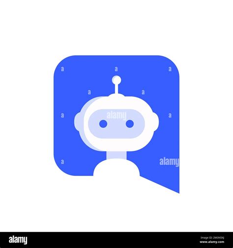 Robot In Speech Bubble Icon Chatbot Sign Design Robot Symbol Template