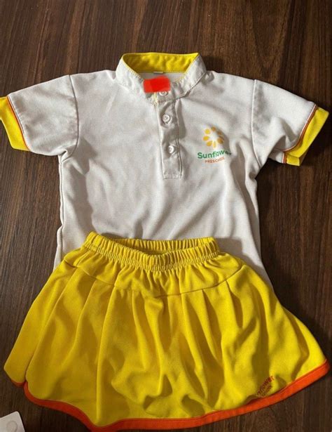 Sunflower school uniform - S size skirt, Babies & Kids, Babies & Kids ...