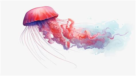 Premium AI Image | isolated jellyfish watercolor illustration