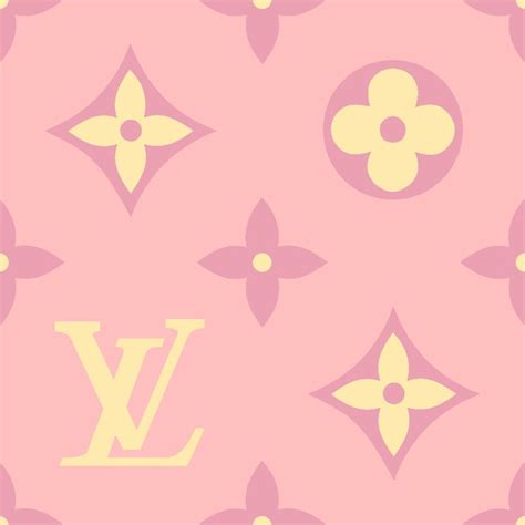 Louis Vuitton Seamless Background Bym Bg Pink Rose Creme Apple