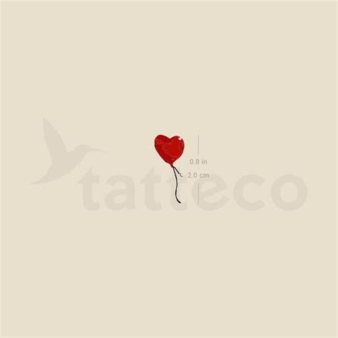 Red Balloon Temporary Tattoo - Set of 3 – Tatteco