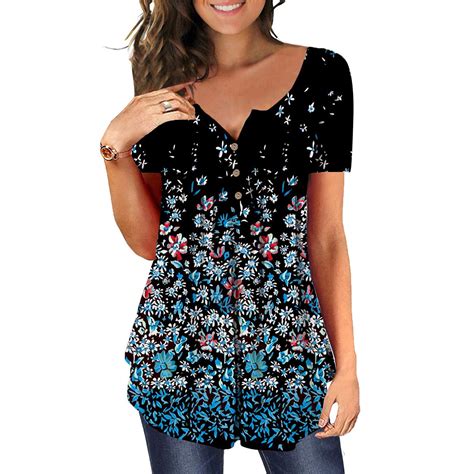 Pntutb Womens Plus Size Clearance Women S Summer Printing Short Sleeve