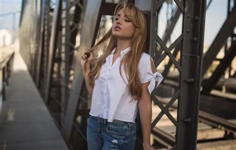 Обои woman bridge model blonde babe Lady на телефон и рабочий стол раздел девушки