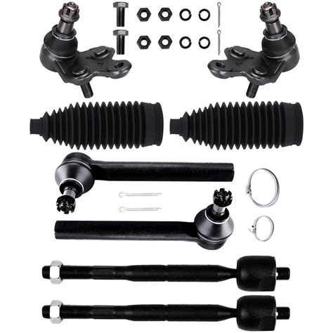 Scitoo Pcs Front Suspension Kit Lower Ball Joints Inner Outer Tie Rod