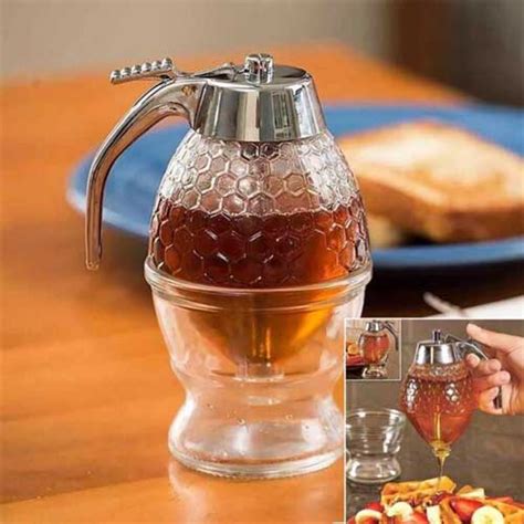 Acrylic Honey Dispenser Honey Squeeze Bottle Bee Drip Dispenser Syrup