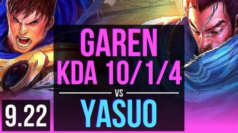 Garen Vs Yasuo Mid Early Solo Kills Kda Games