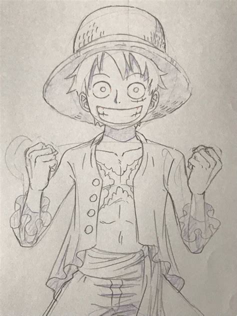 One Piece コミック8巻表紙ルフィ 名場面 模写鉛筆画 額縁付 素人作 爆買いセール 絵画