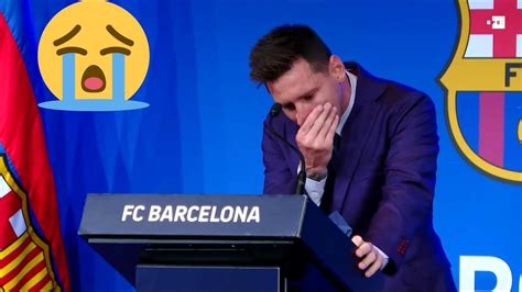 MESSI LLORANDO SE DESPIDE DEL BARCELONA (RUEDA DE PRENSA) – Trends