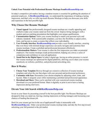 Resume Mockup By How To Write A Law Essay Issuu